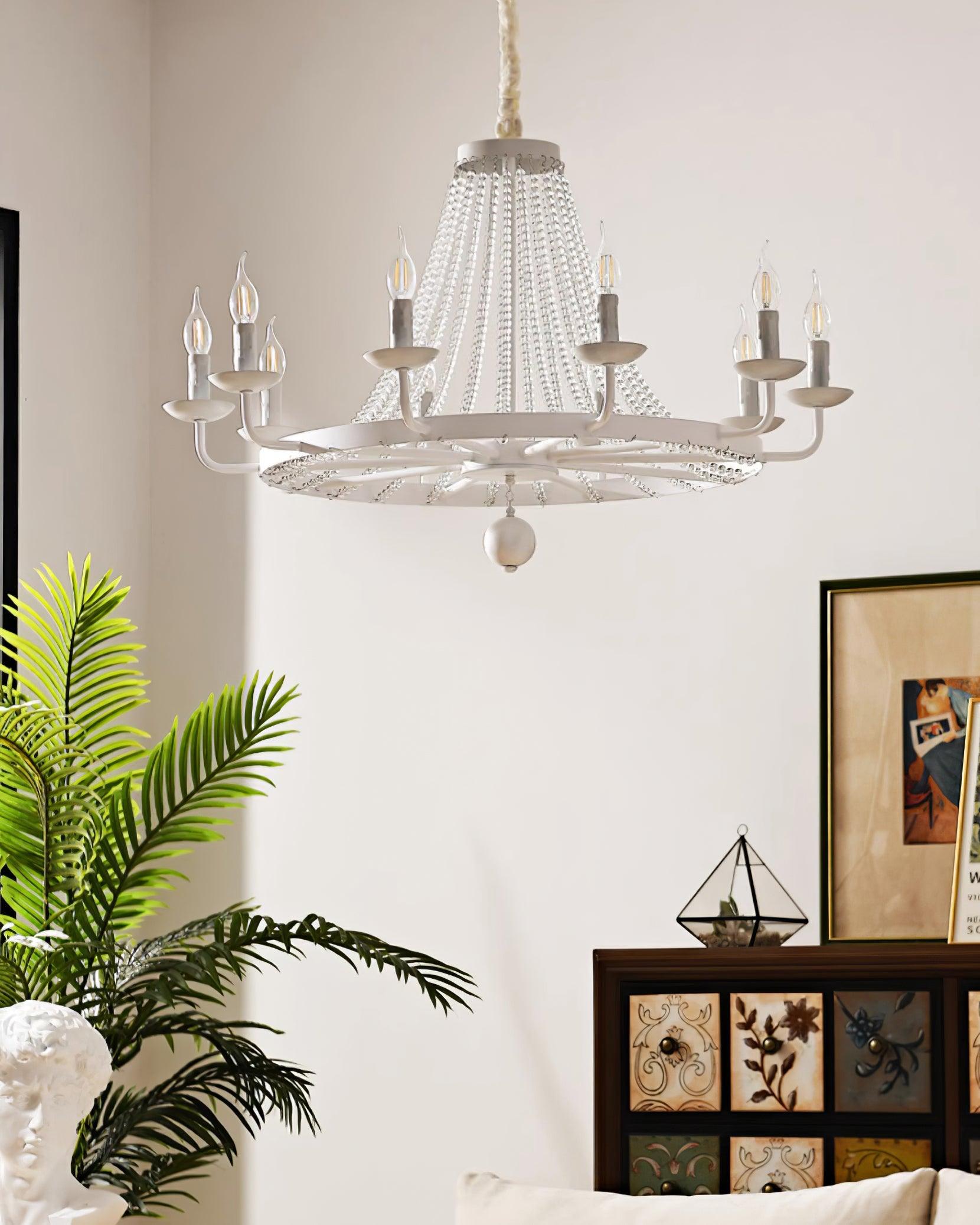 Naples Chandelier Crystal Iron Rustic Modern - Letslighting