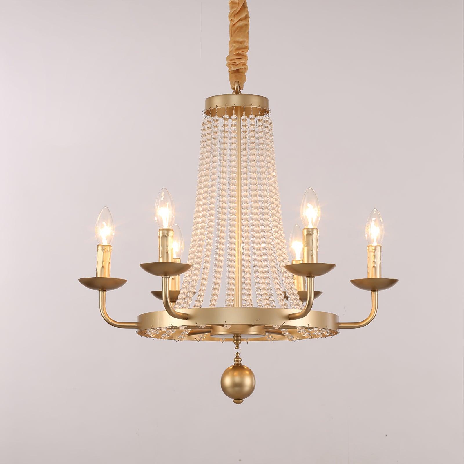 Naples Chandelier Crystal Iron Rustic Modern - Letslighting