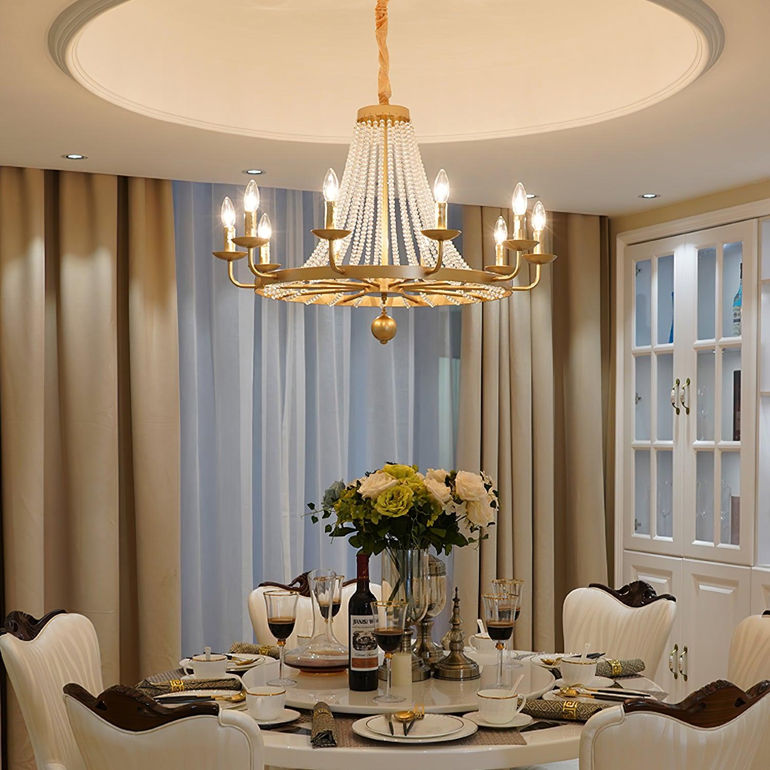 Naples Chandelier Crystal Iron Rustic Modern - Letslighting