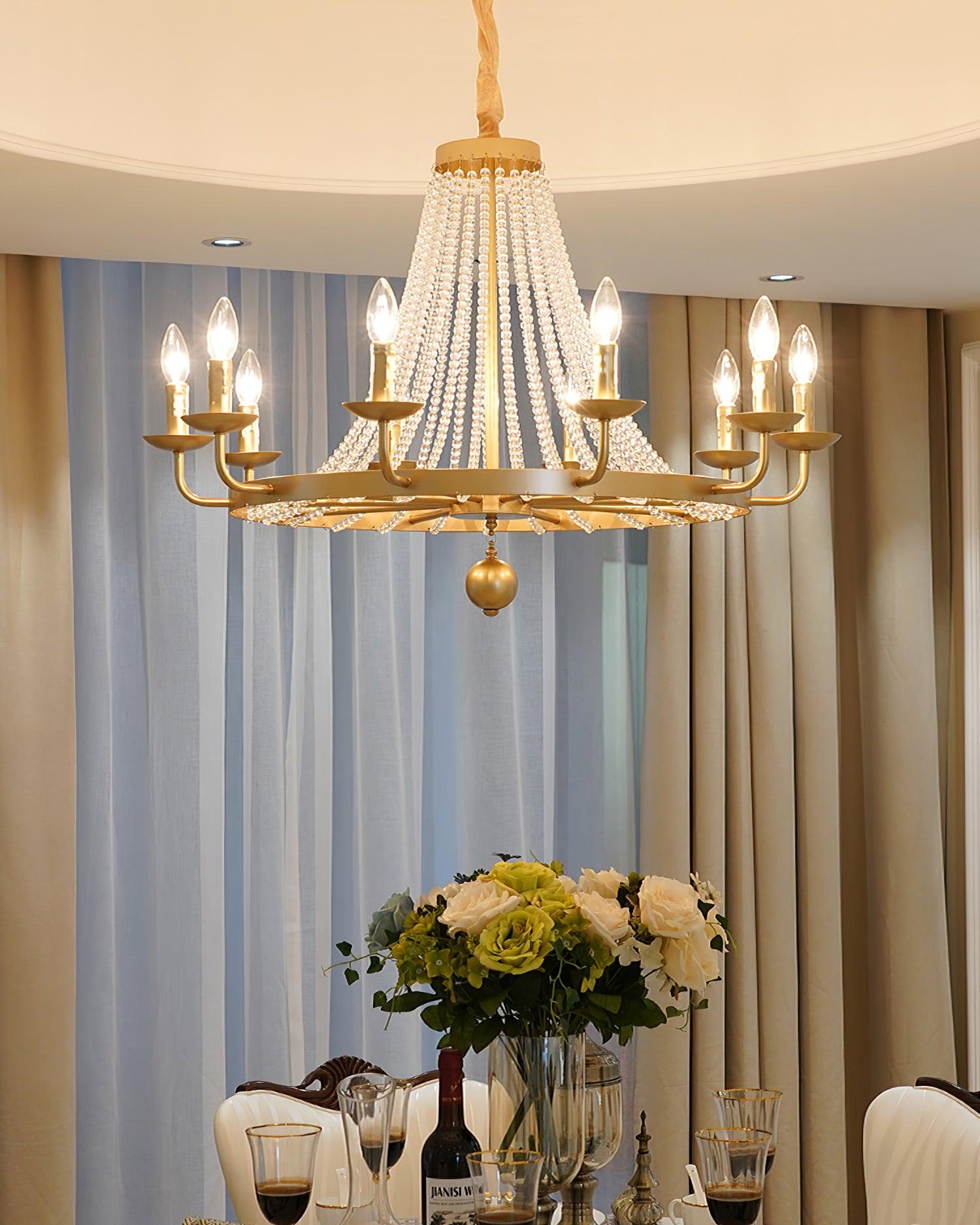 Naples Chandelier Crystal Iron Rustic Modern - Letslighting