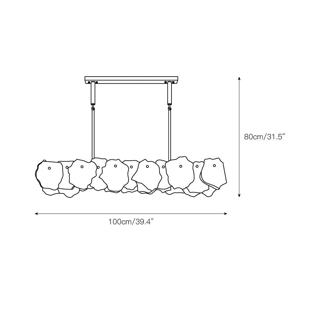 Catala Modern Minimalist Brass Alabaster Chandelier - Letslighting