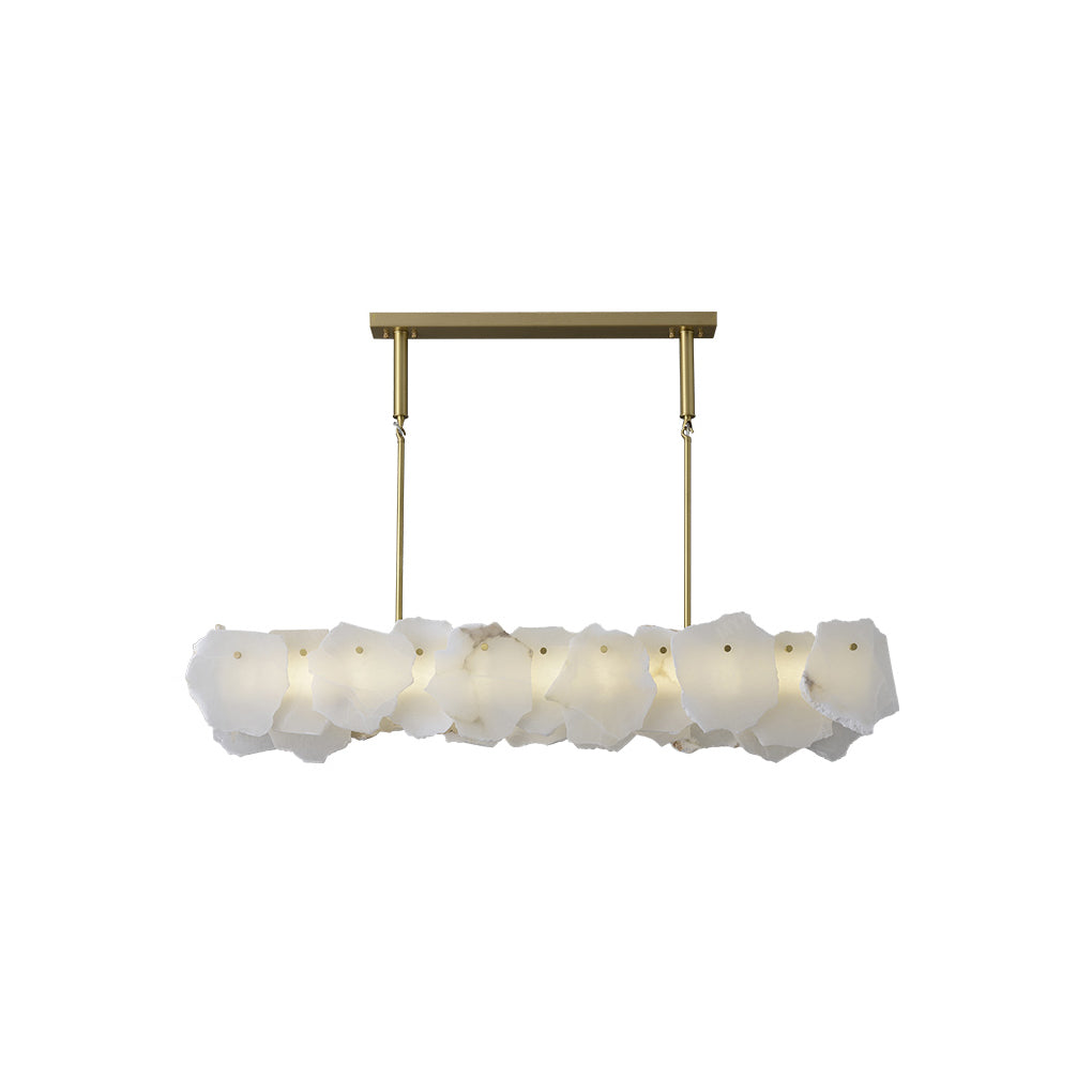 Catala Modern Minimalist Brass Alabaster Chandelier - Letslighting