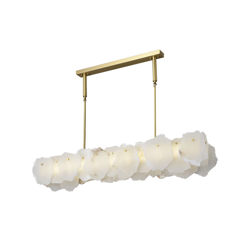 Catala Modern Minimalist Brass Alabaster Chandelier - Letslighting