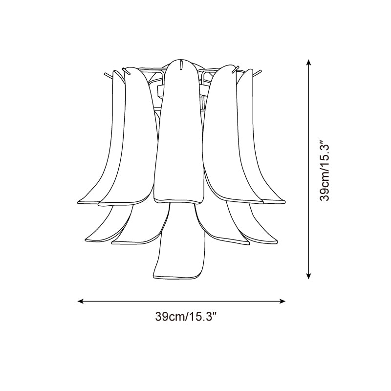 Nason Wall Lamp Textured Glass Petal Motif - Letslighting