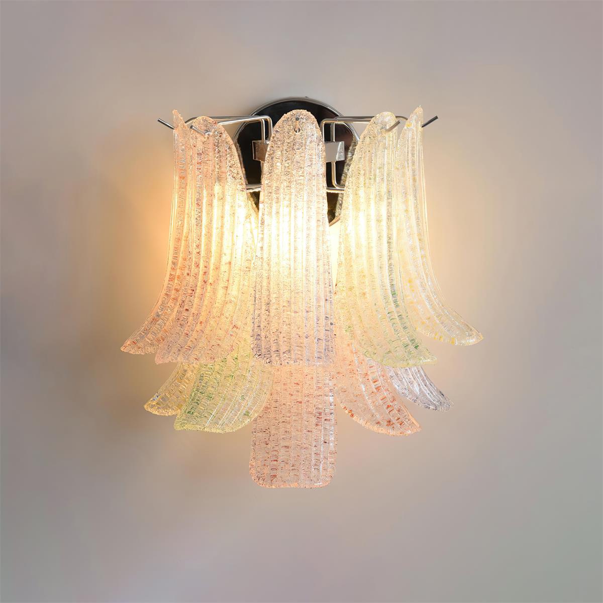 Nason Wall Lamp Textured Glass Petal Motif - Letslighting