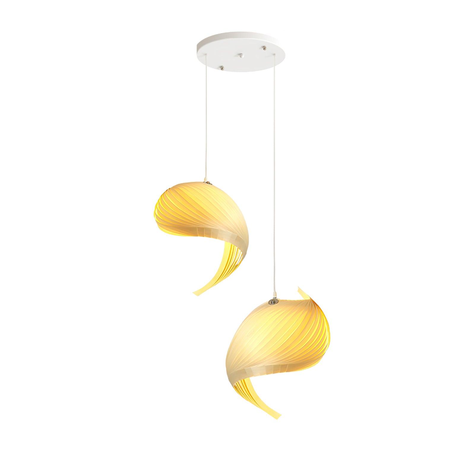 Cumiror Postmodern Luxury Shell Wood Wood Pendant Light - Letslighting