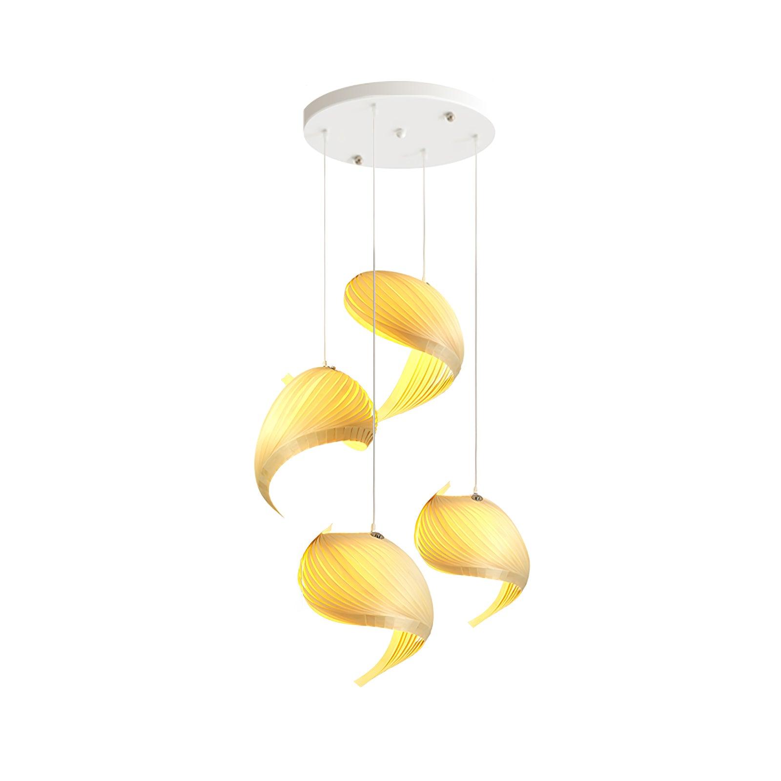 Cumiror Postmodern Luxury Shell Wood Wood Pendant Light - Letslighting