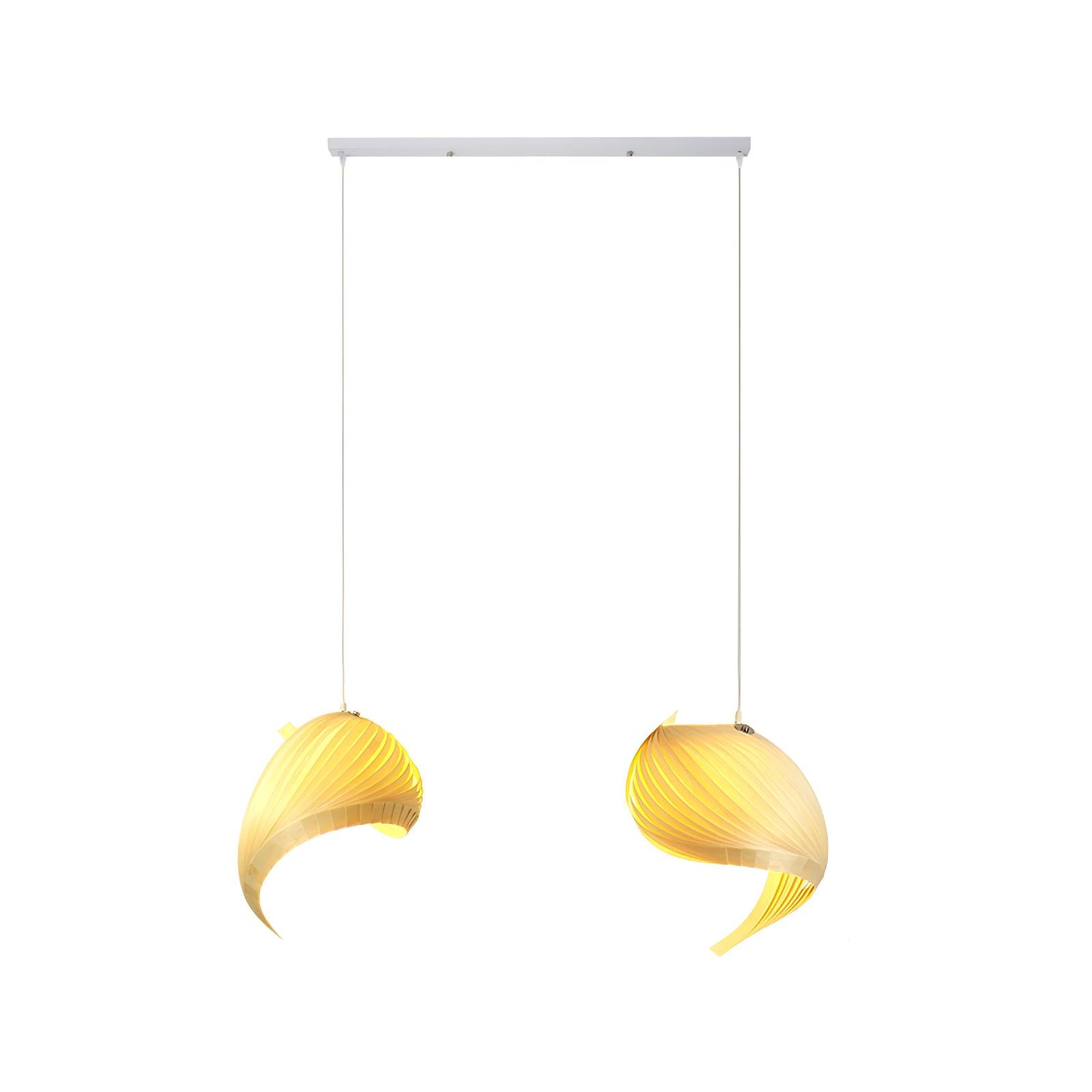 Cumiror Postmodern Luxury Shell Wood Wood Pendant Light - Letslighting