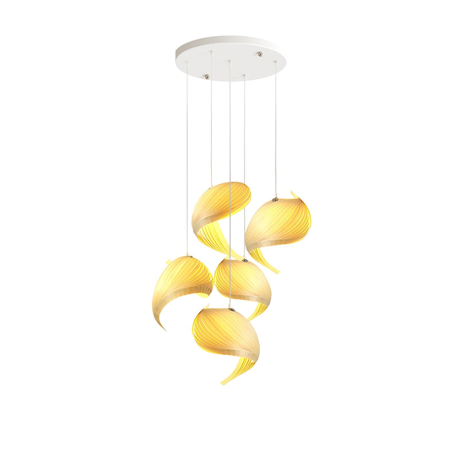 Cumiror Postmodern Luxury Shell Wood Wood Pendant Light - Letslighting