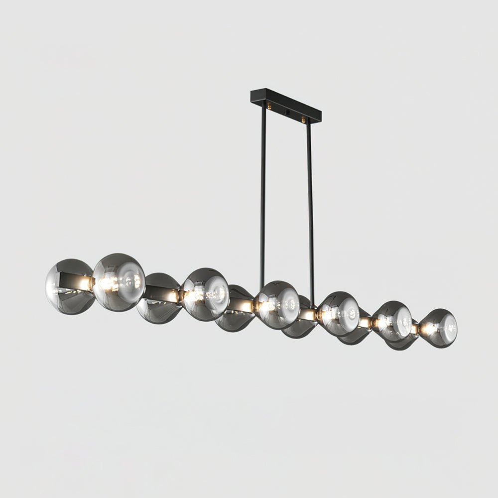 Lustra Chandelier Black Frame Smoked Glass Bold - Letslighting