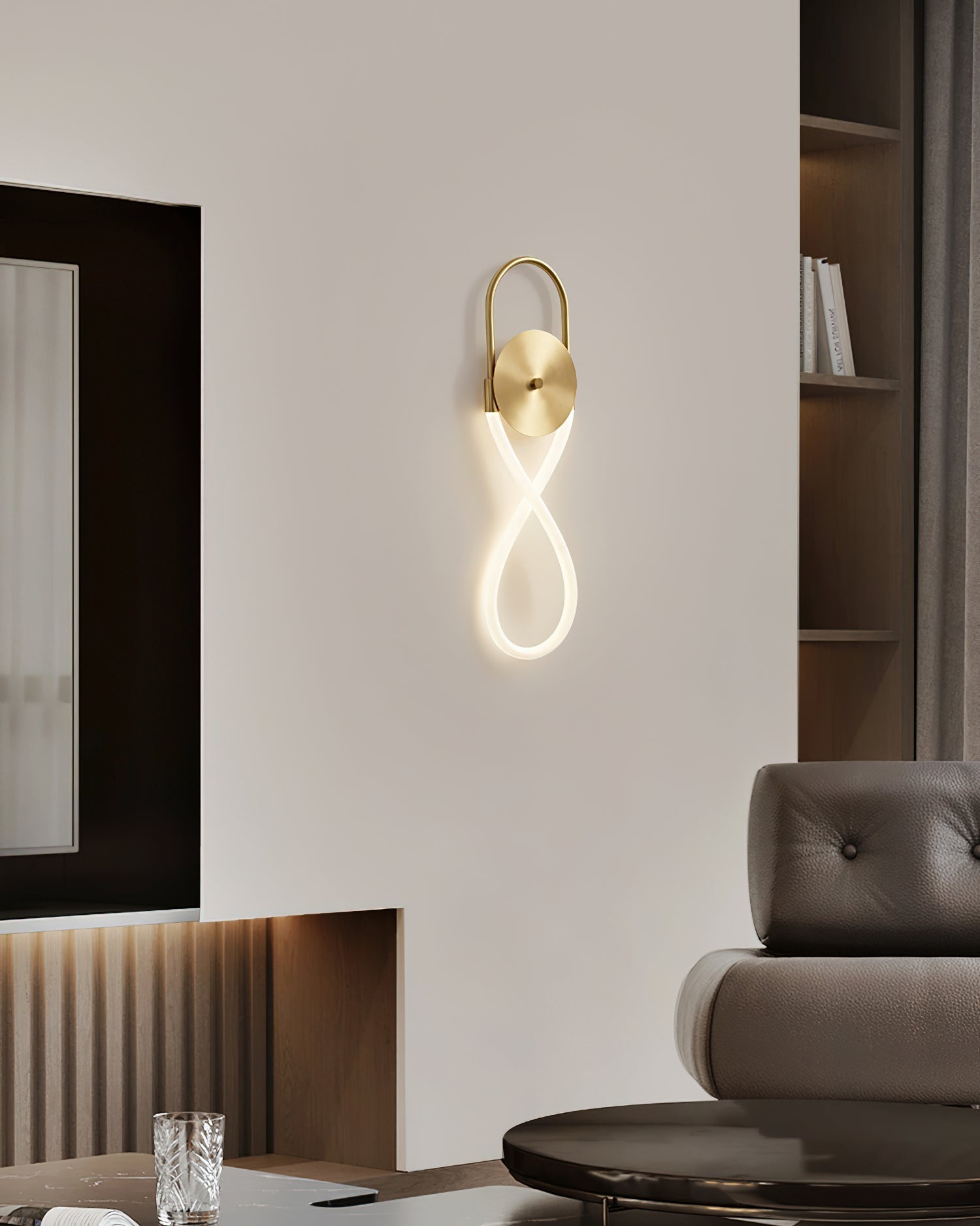 Ilirel Art Necklace Loop Brass Wall Lamp - Letslighting