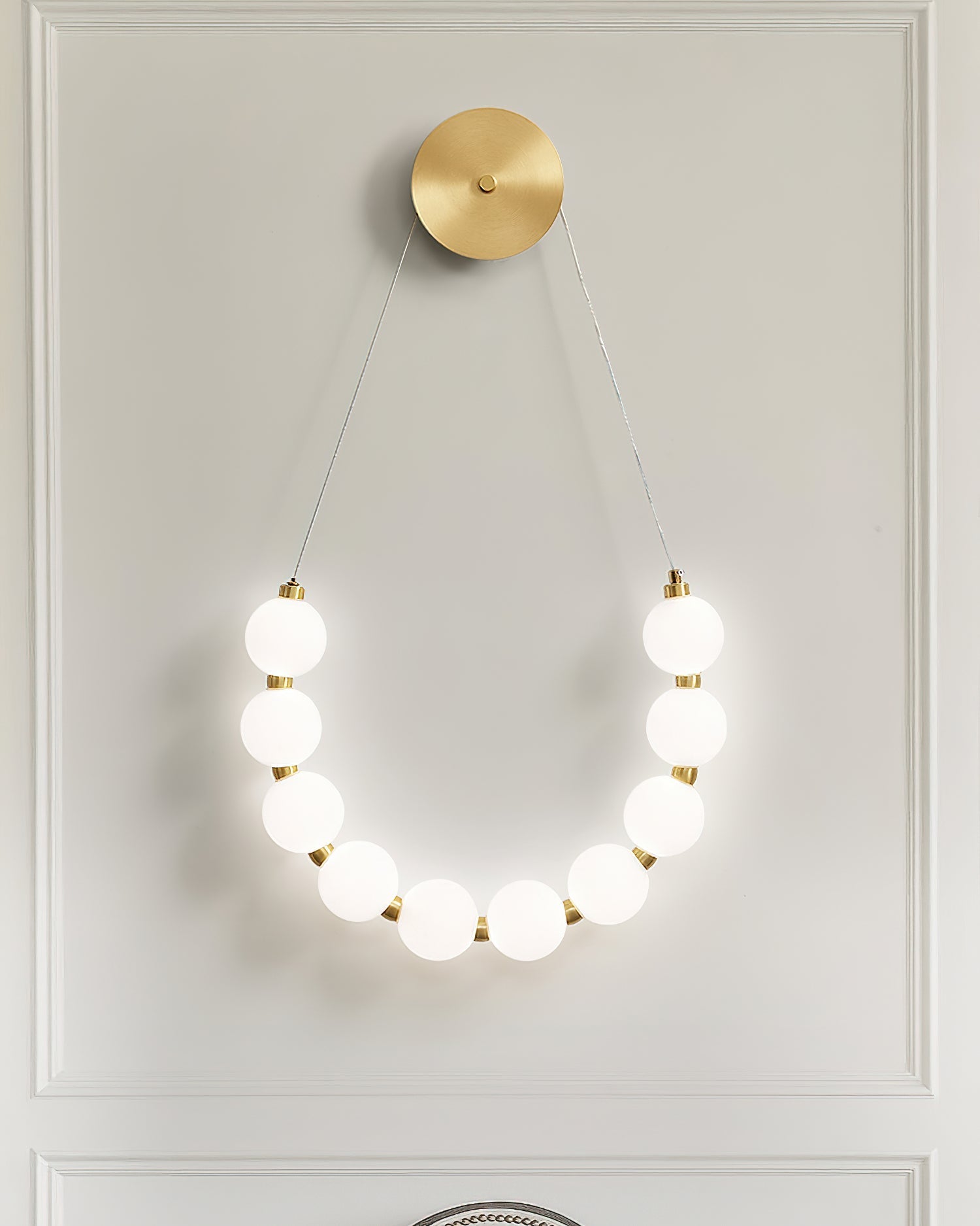 Ilirel Art Necklace Loop Brass Wall Lamp - Letslighting