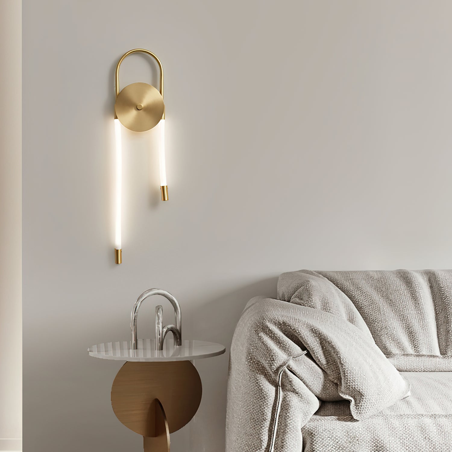 Ilirel Art Necklace Loop Brass Wall Lamp - Letslighting