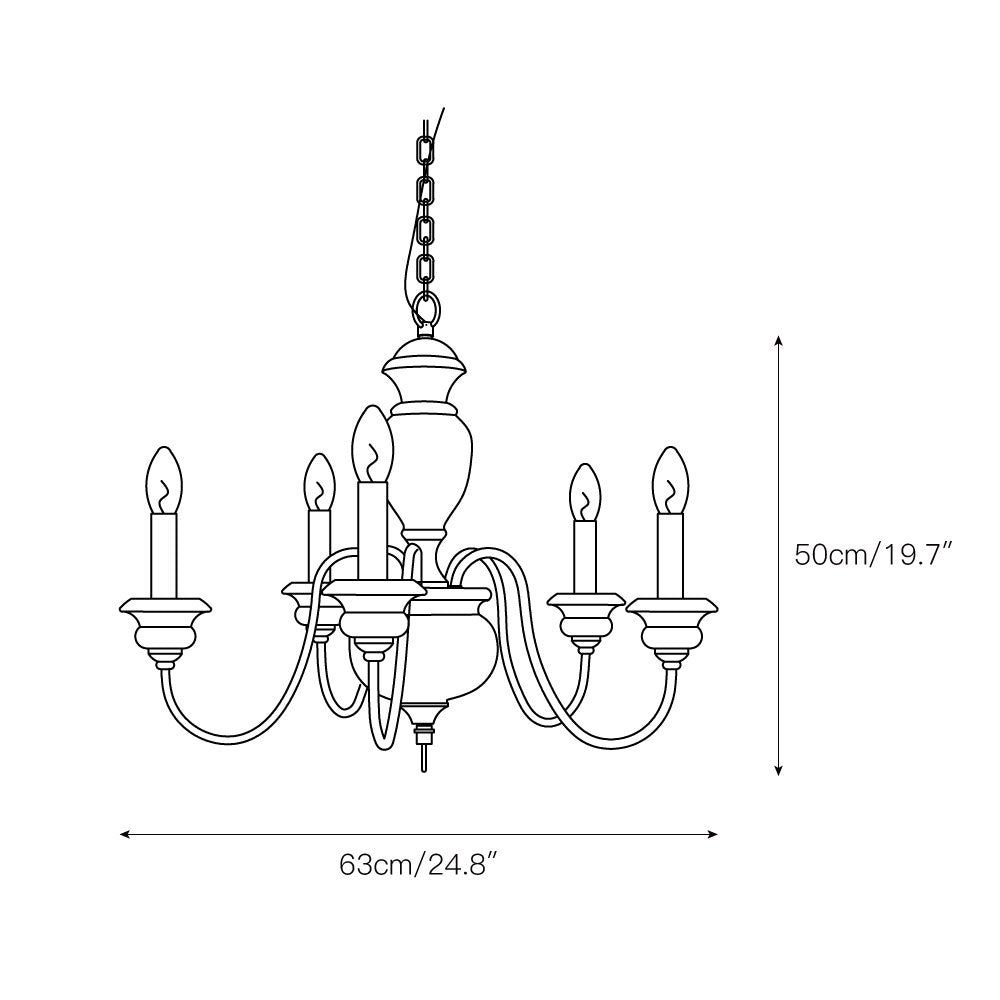 Evvine Vintage Industrial Wood Chandelier - Letslighting