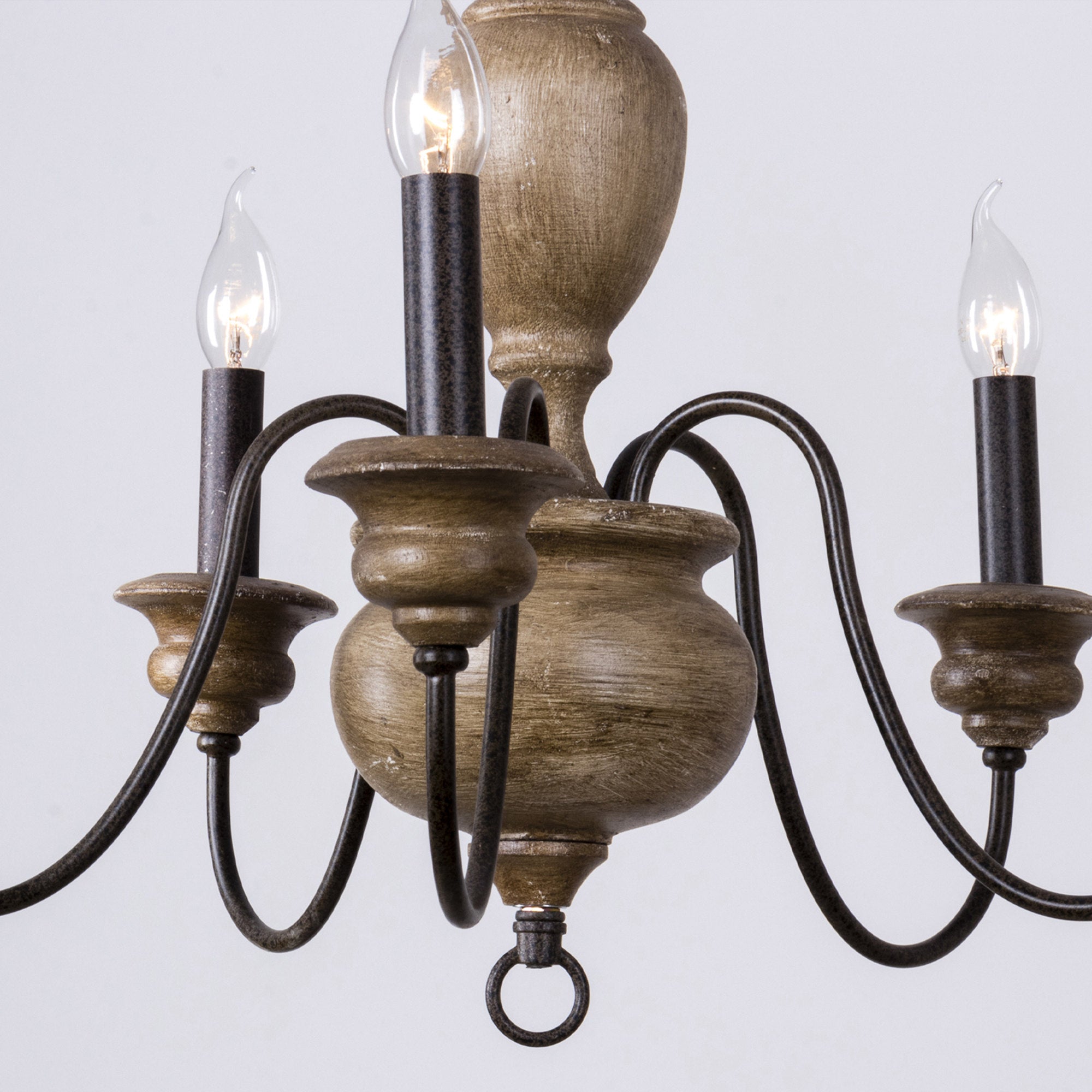Evvine Vintage Industrial Wood Chandelier - Letslighting