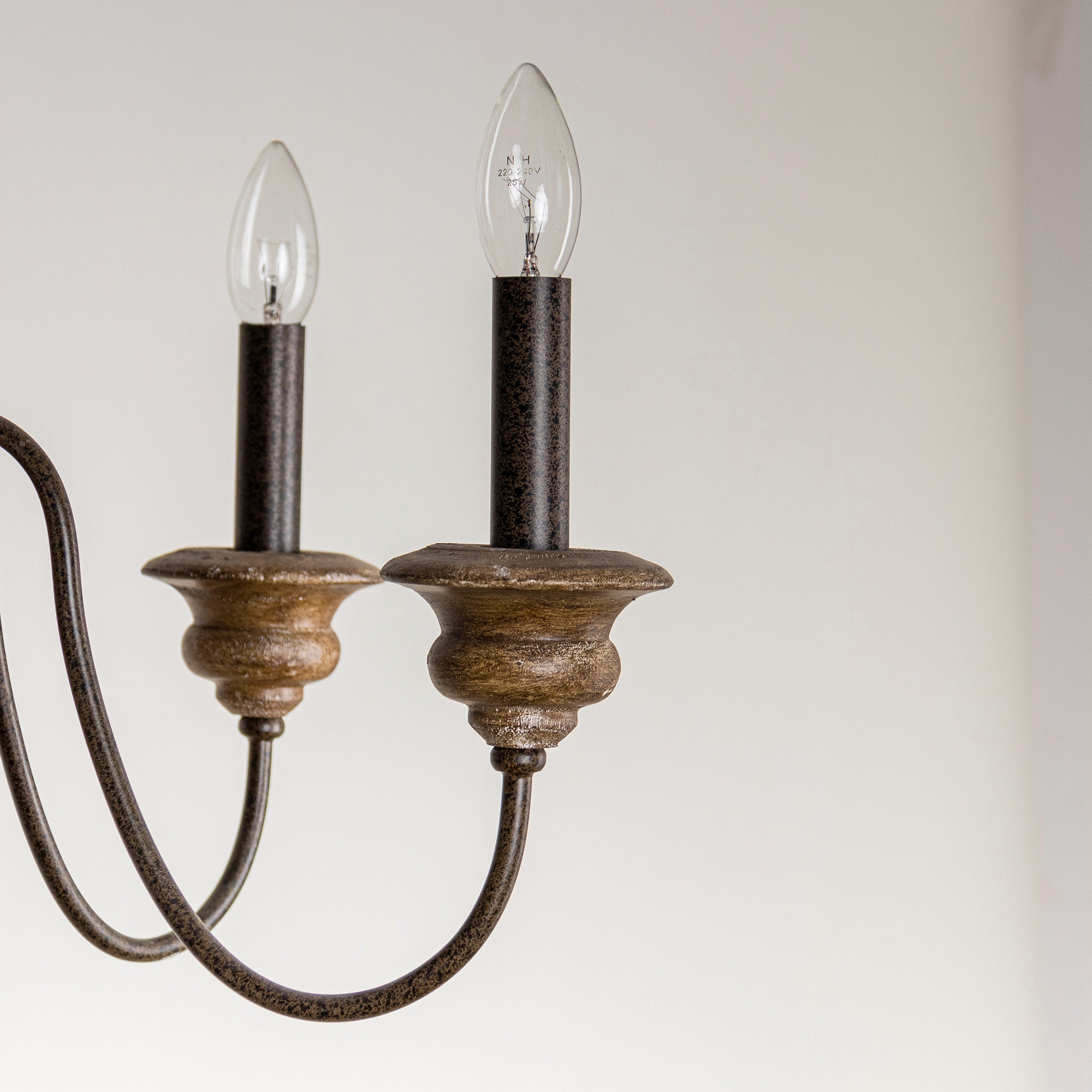 Evvine Vintage Industrial Wood Chandelier - Letslighting