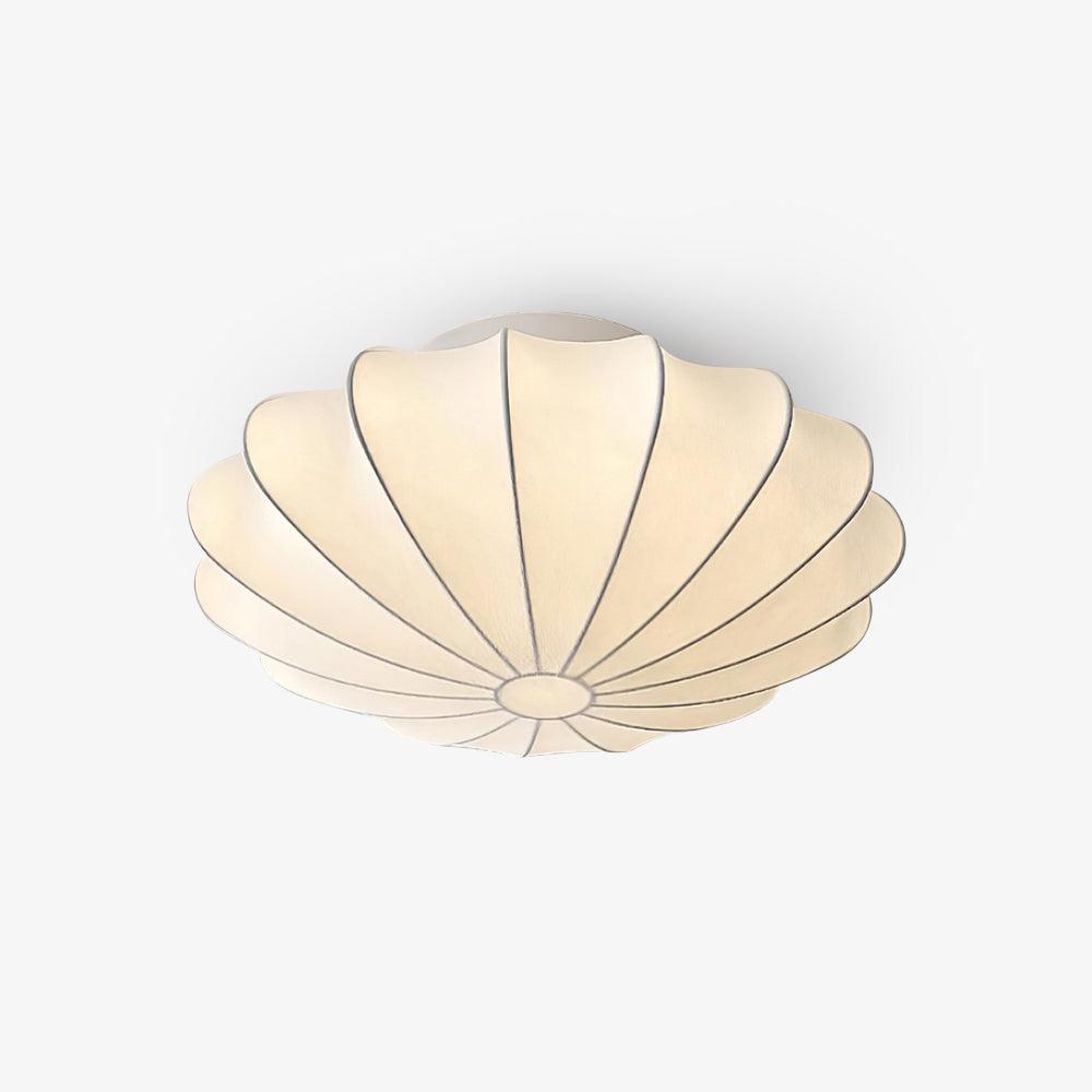 Ceiling Lamp Fabric Shell Shape Wireframe Structure Elegant for Bedroom ...