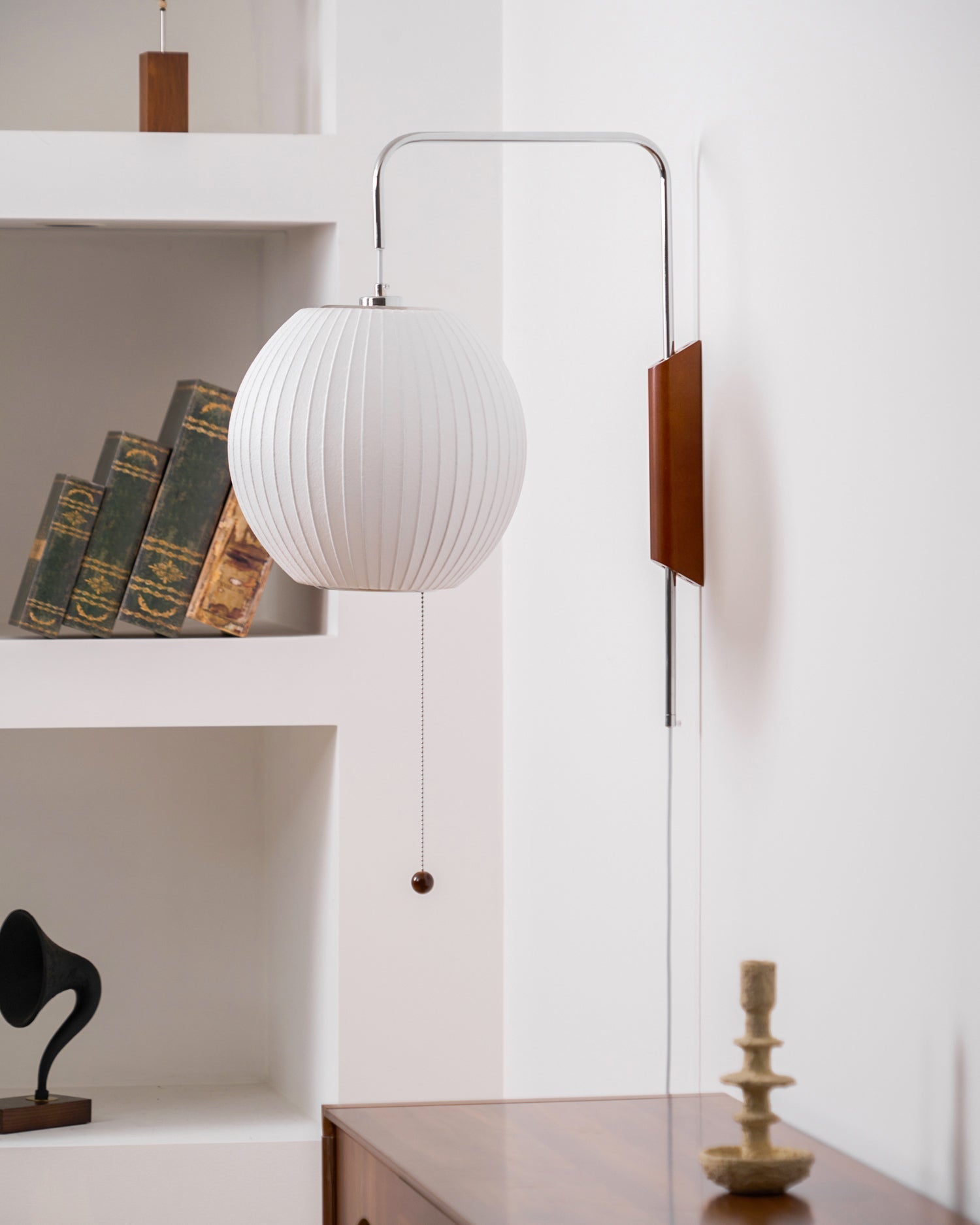 Lustra Wall Sconce Walnut Ball - Letslighting