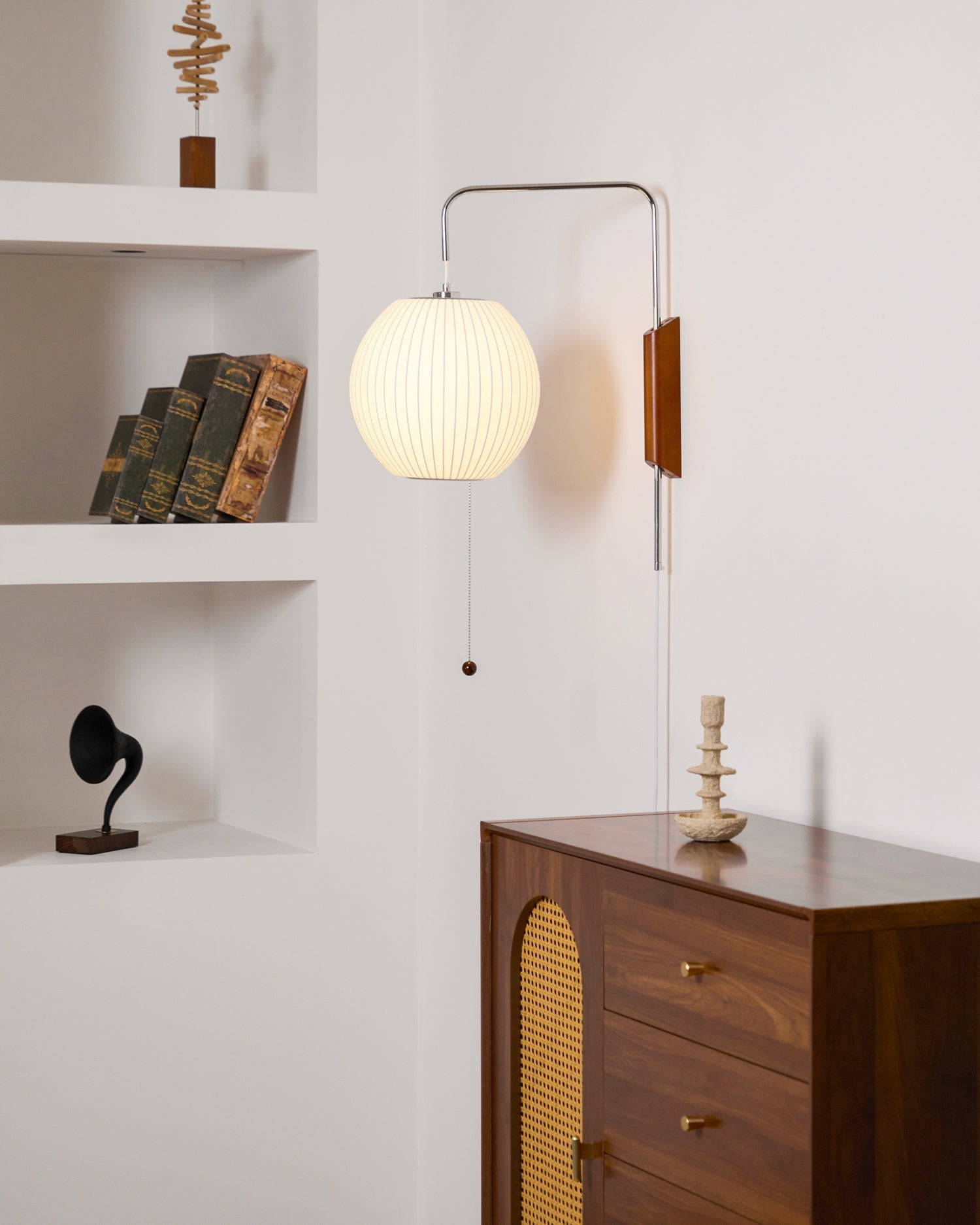 Lustra Wall Sconce Walnut Ball - Letslighting