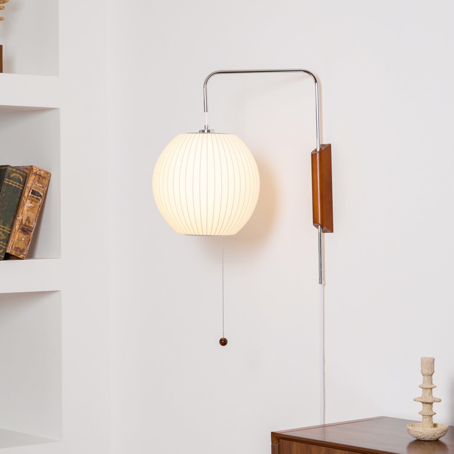 Lustra Wall Sconce Walnut Ball - Letslighting