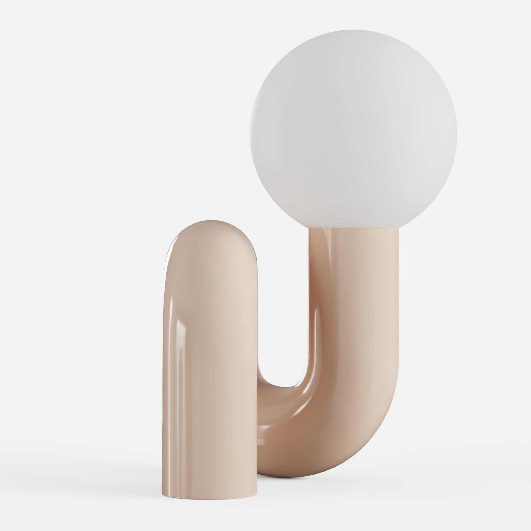 Table Lamp Playful N Shape All White - Letslighting