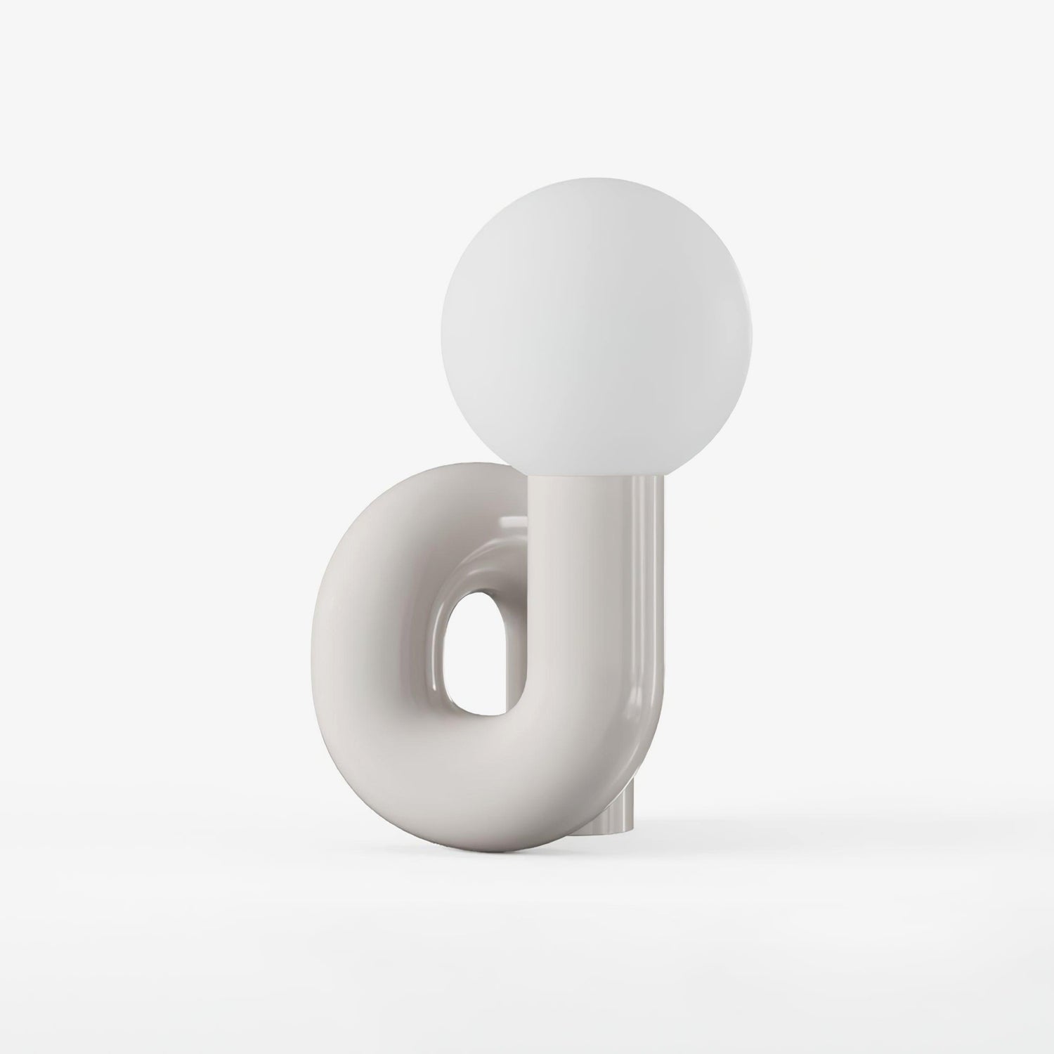 Table Lamp Playful N Shape All White - Letslighting