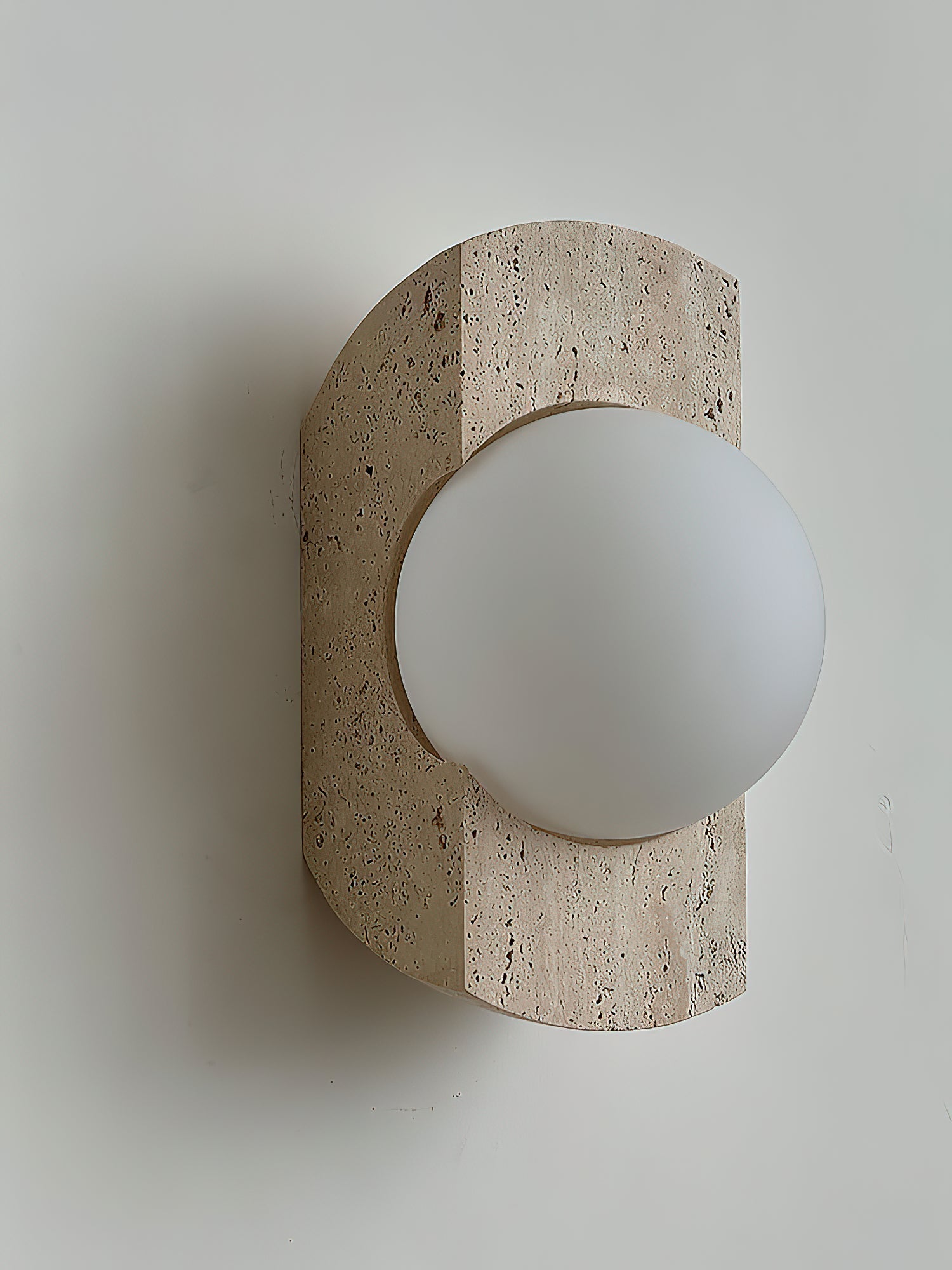 Umaris Modern Minimalist Travertine Glass Wall Lamp - Letslighting