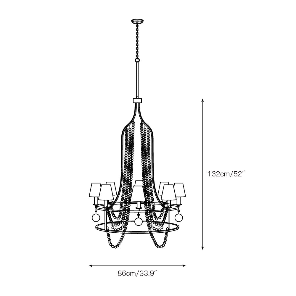 Zethayra Vintage Industrial Wooden Chandelier - Letslighting