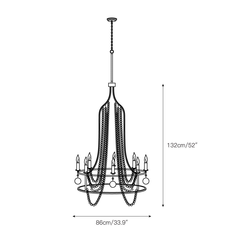 Zethayra Vintage Industrial Wooden Chandelier - Letslighting