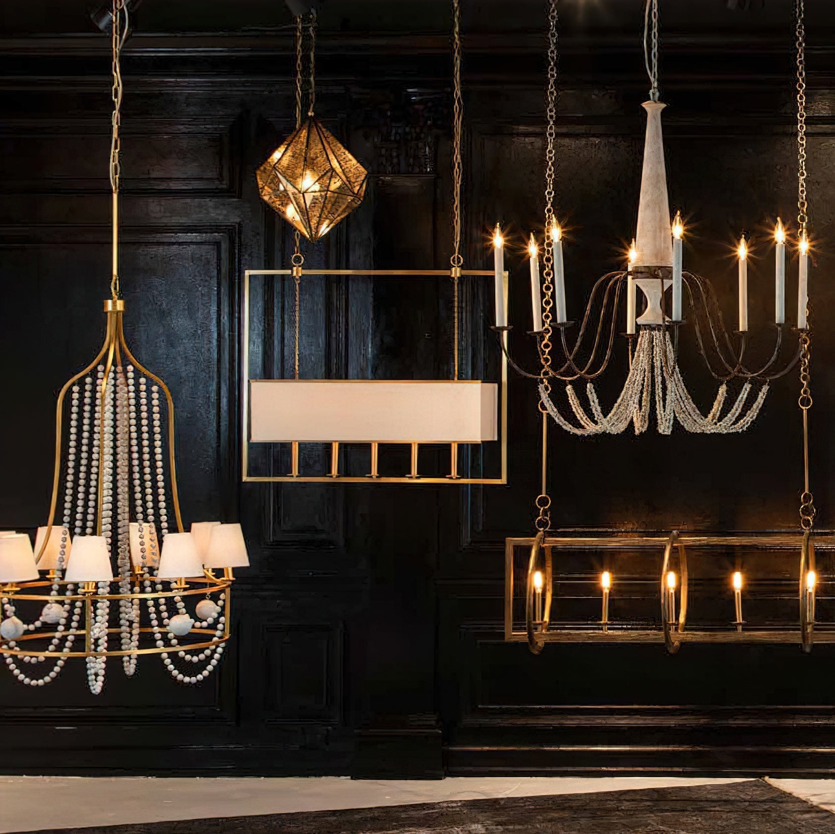 Zethayra Vintage Industrial Wooden Chandelier - Letslighting
