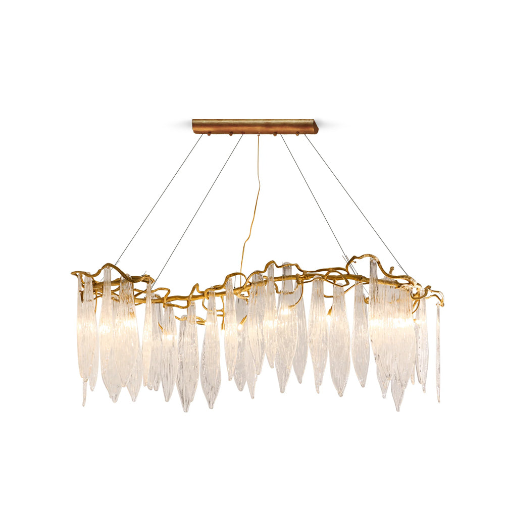 Niagara Chandelier Glass Elements With Gold Frame - Letslighting