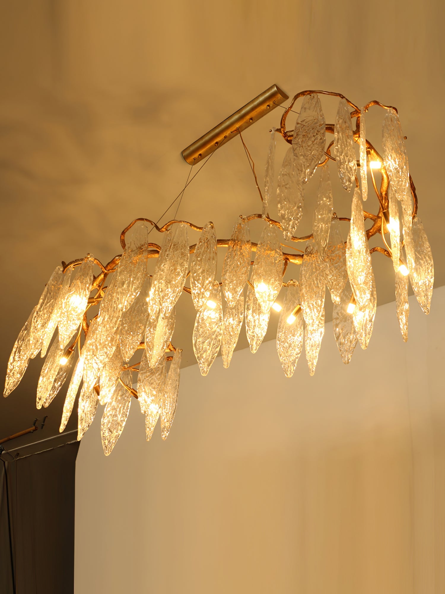 Niagara Chandelier Glass Elements With Gold Frame - Letslighting