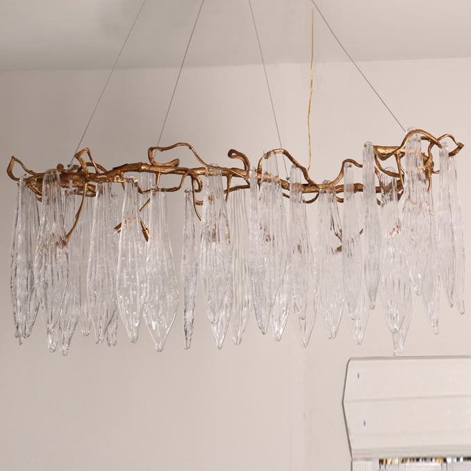 Niagara Chandelier Glass Elements With Gold Frame - Letslighting