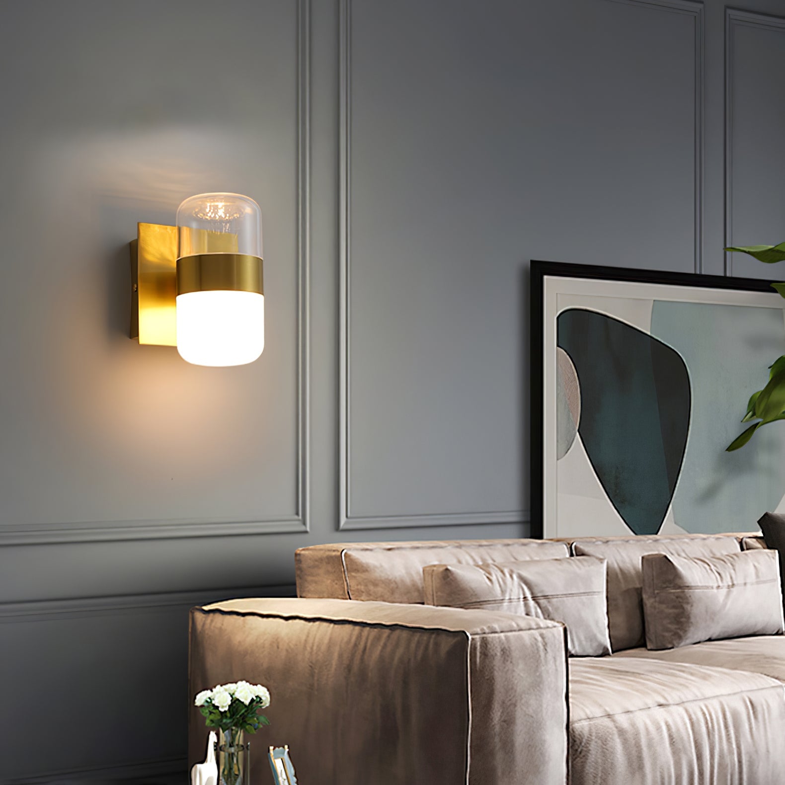 Nichols Wall Lamp Frosted Acrylic Shades For Vanity Lighting - Letslighting