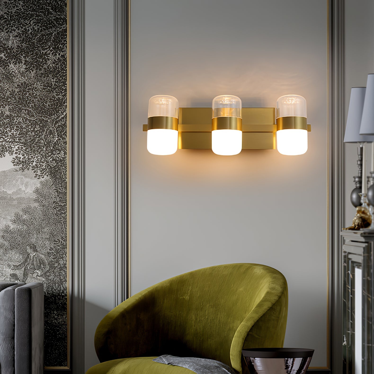 Nichols Wall Lamp Frosted Acrylic Shades For Vanity Lighting - Letslighting