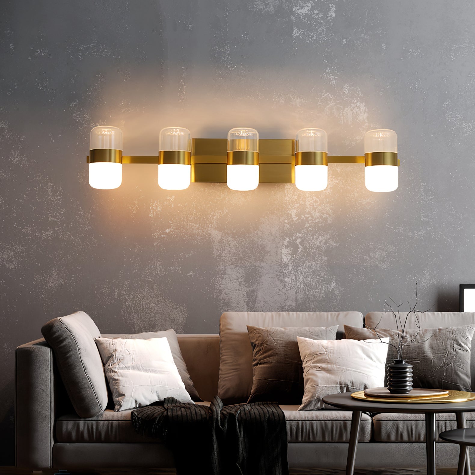 Nichols Wall Lamp Frosted Acrylic Shades For Vanity Lighting - Letslighting