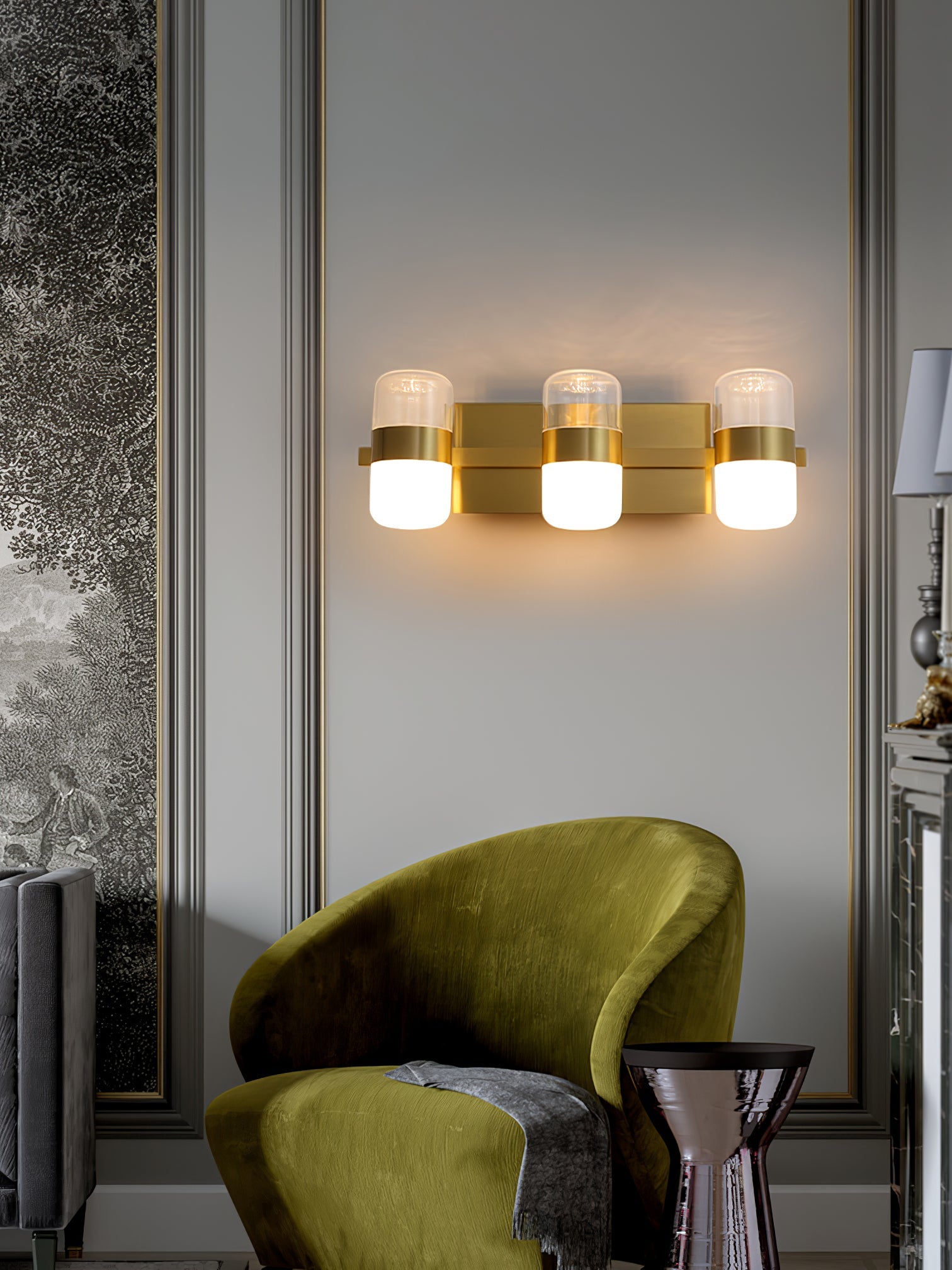 Nichols Wall Lamp Frosted Acrylic Shades For Vanity Lighting - Letslighting