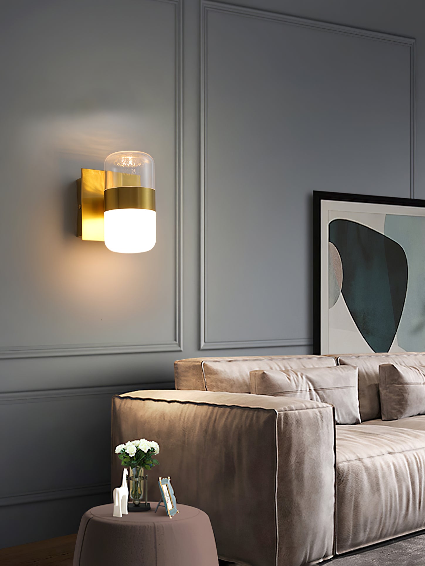 Nichols Wall Lamp Frosted Acrylic Shades For Vanity Lighting - Letslighting