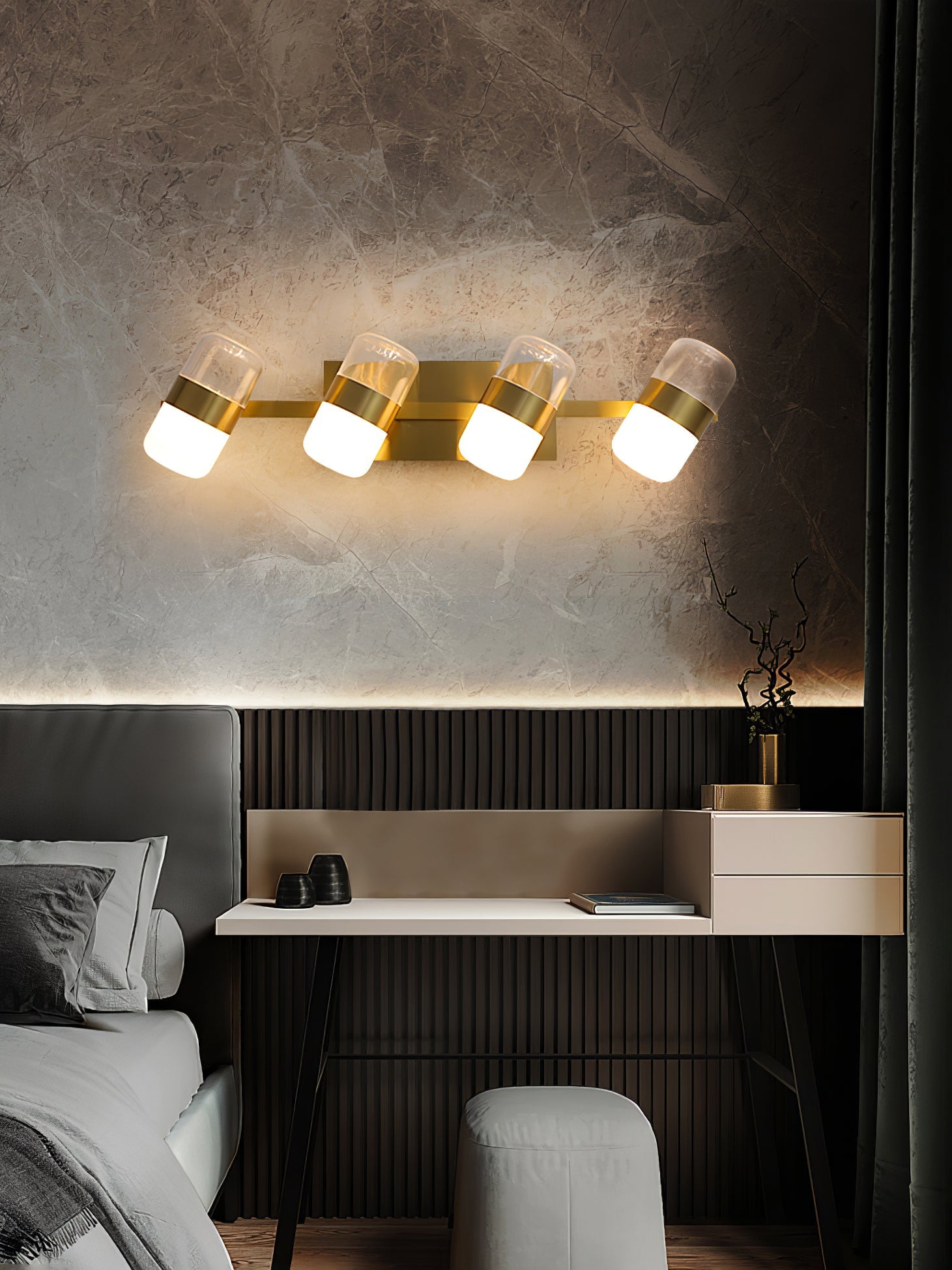 Nichols Wall Lamp Frosted Acrylic Shades For Vanity Lighting - Letslighting