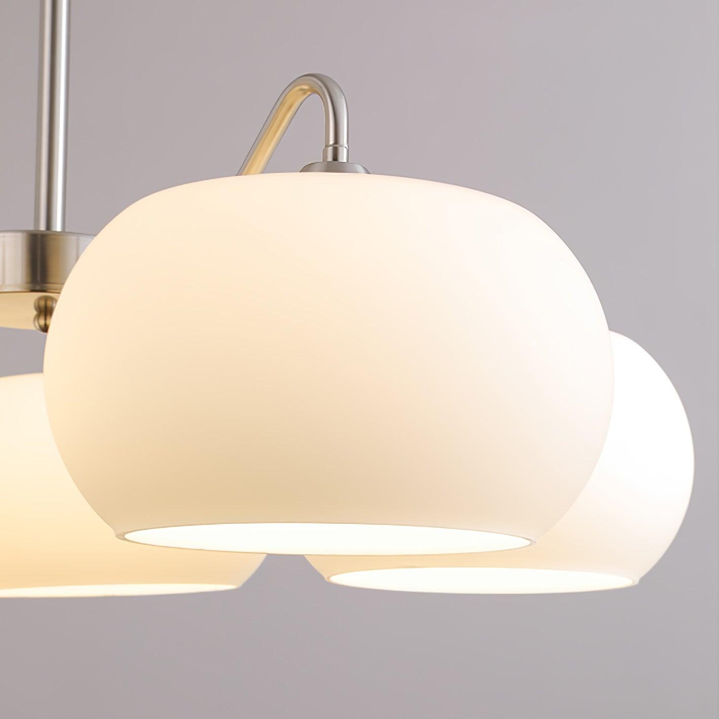 Aurora Chandelier White Glass Persimmon Shape - Letslighting