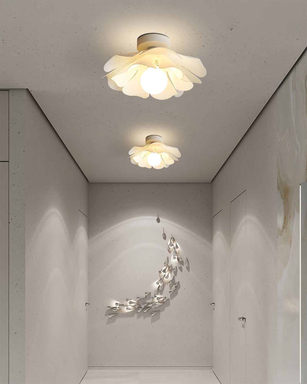 Nightbloom Ceiling Lamp Floral Acrylic Design For Bedroom - Letslighting