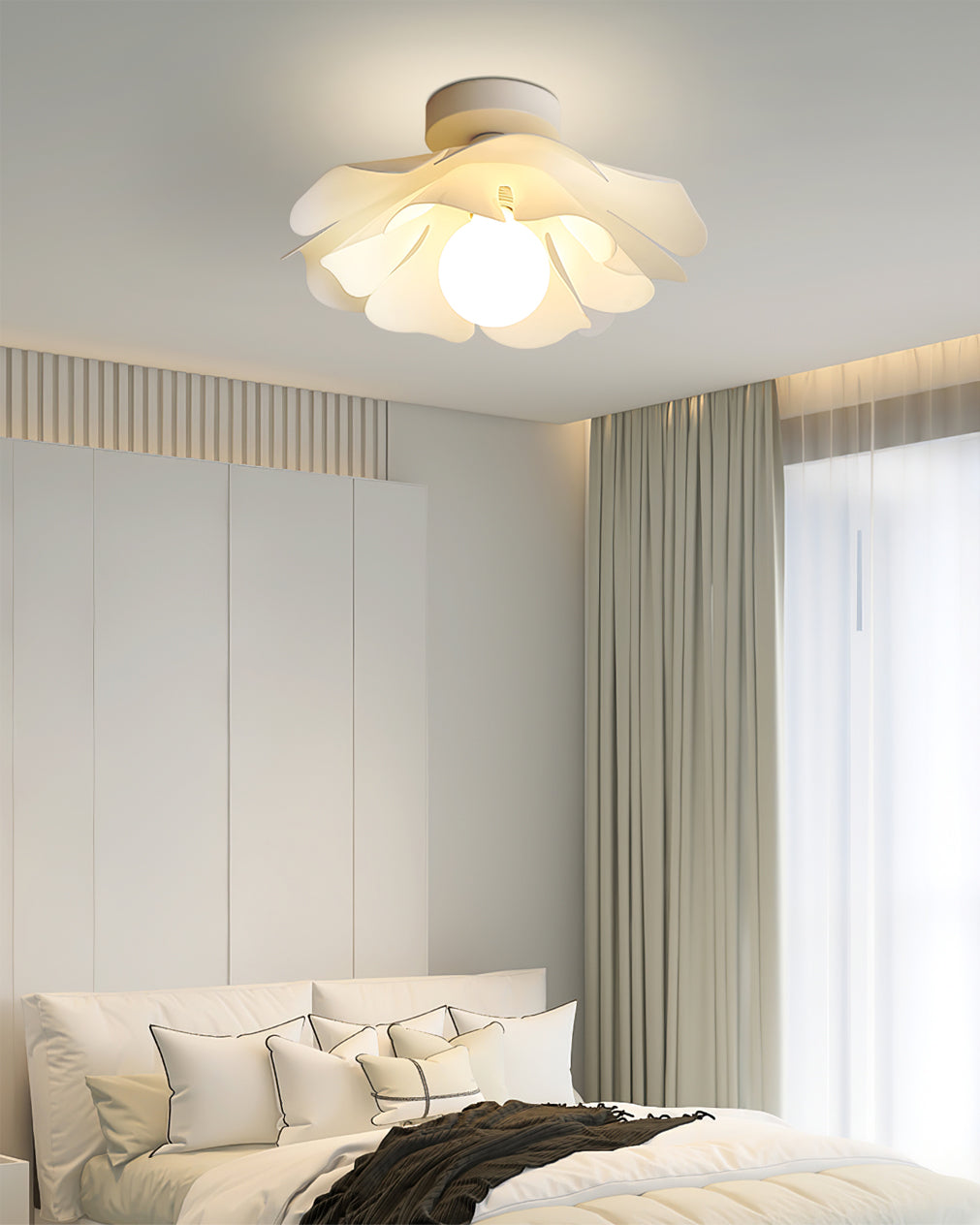 Nightbloom Ceiling Lamp Floral Acrylic Design For Bedroom - Letslighting