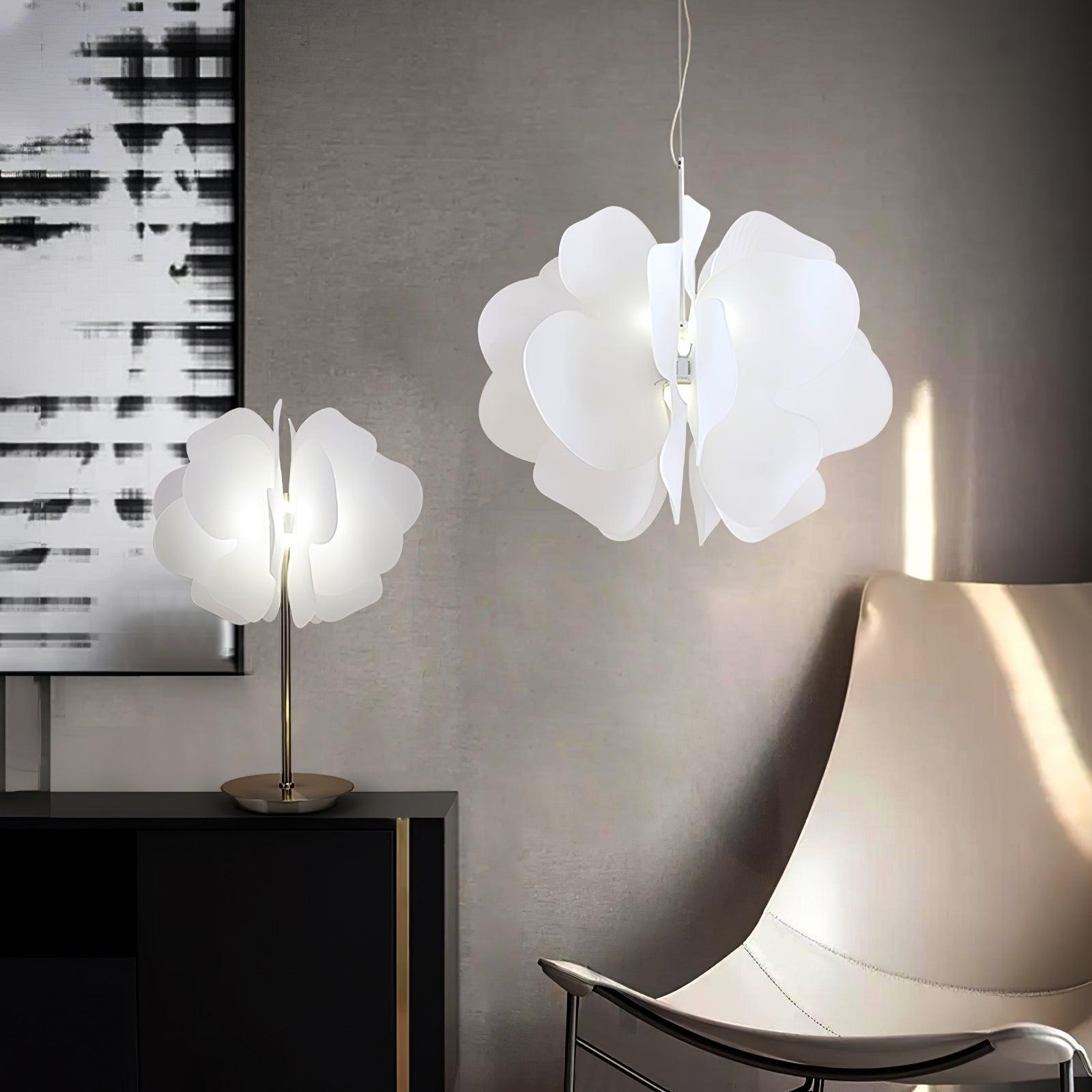 Lustra Pendant Light Plastic Floral - Letslighting