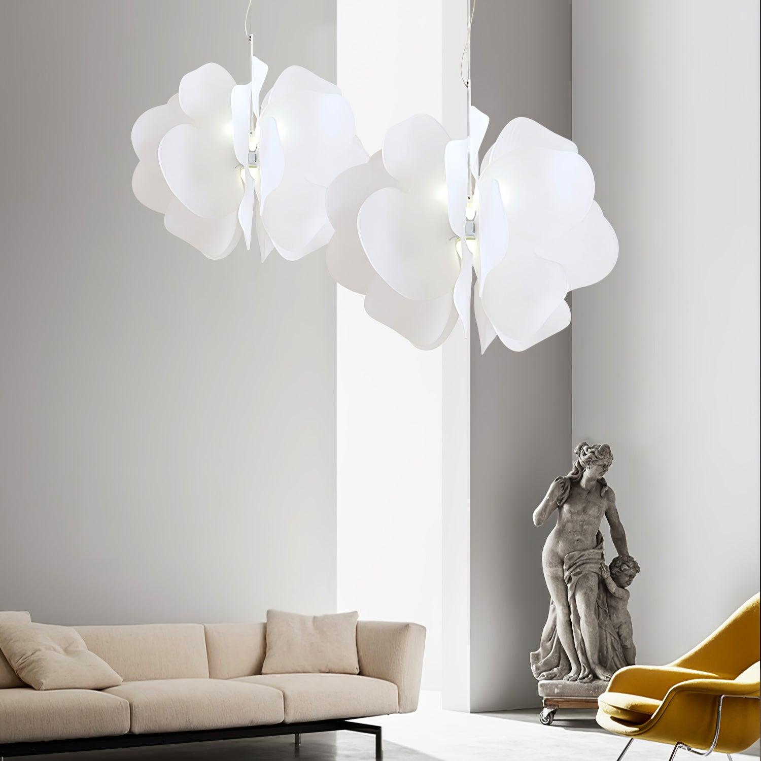 Lustra Pendant Light Plastic Floral - Letslighting