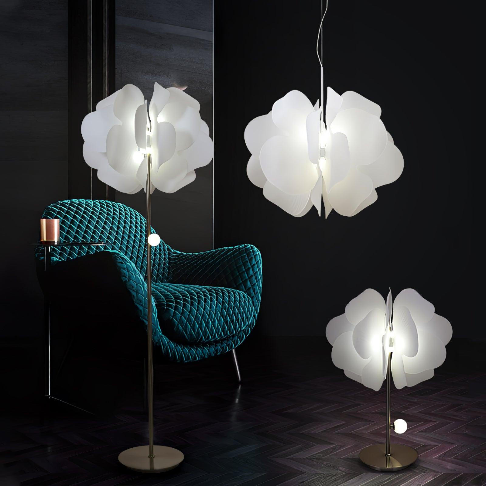 Lustra Pendant Light Plastic Floral - Letslighting