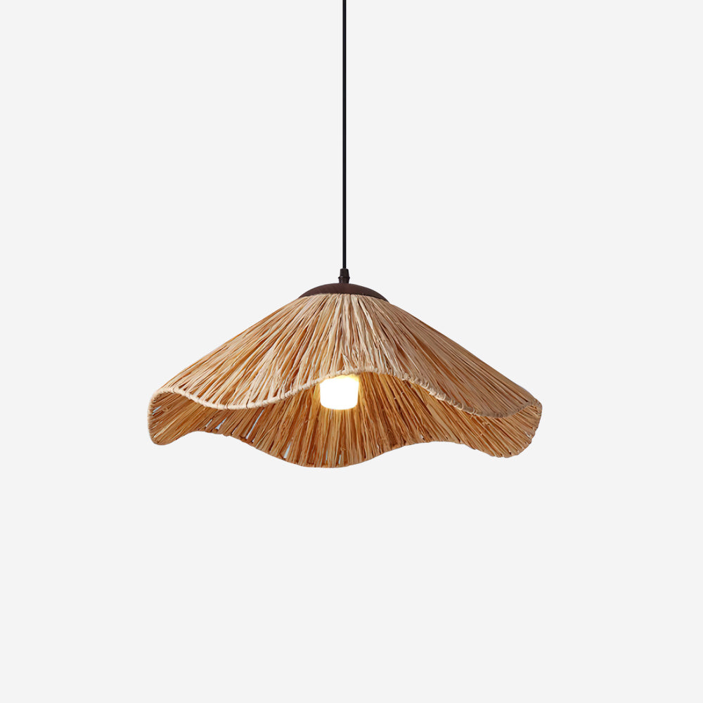 Nikita Pendant Lamp Rattan Organic Wavy - Letslighting