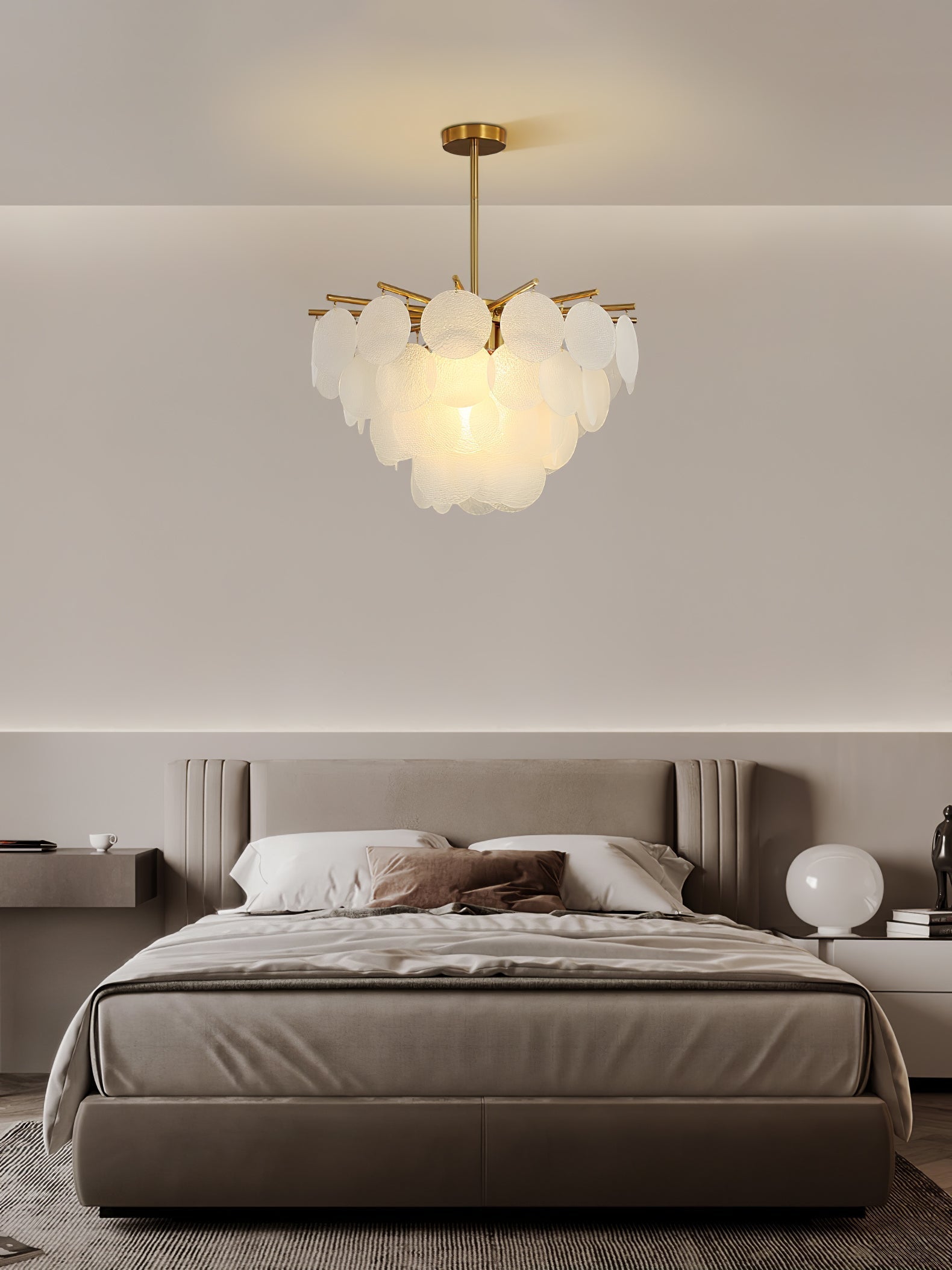 Solara Chandelier Nimbus Glass Droplets - Letslighting