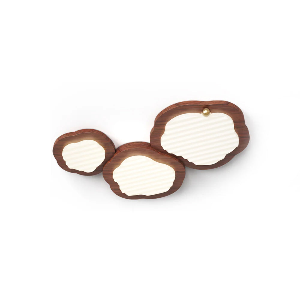 Niseko Ceiling Lamp Wood Finish With Cloud-Like - Letslighting