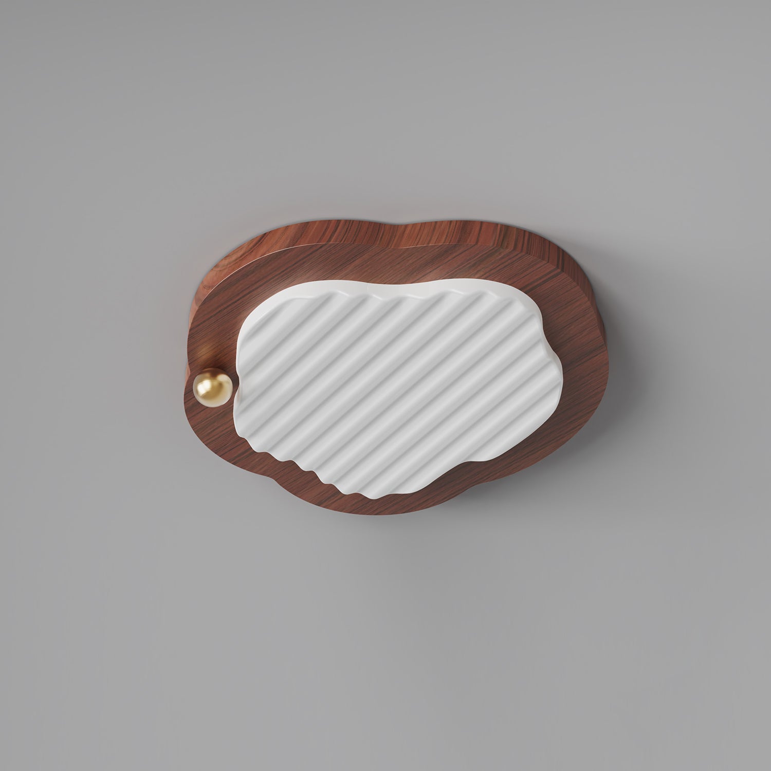 Niseko Ceiling Lamp Wood Finish With Cloud-Like - Letslighting