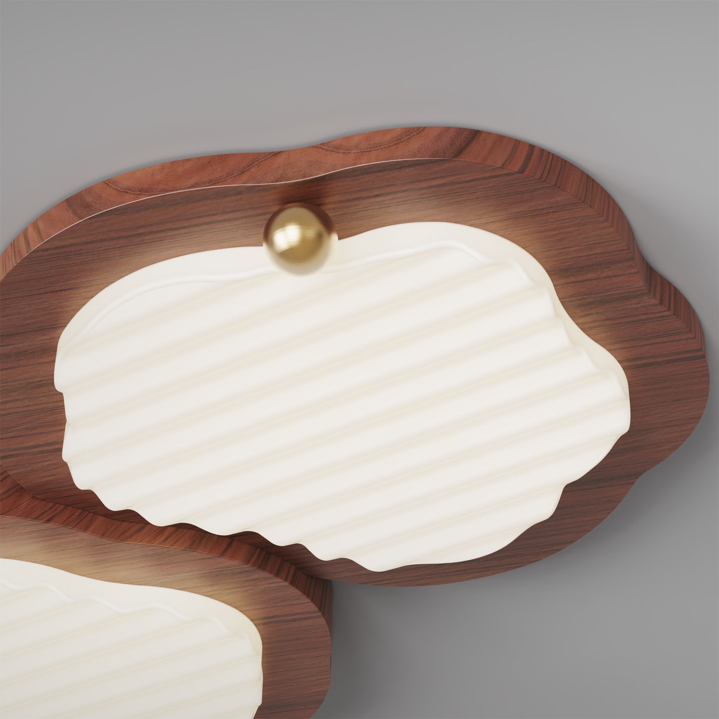Niseko Ceiling Lamp Wood Finish With Cloud-Like - Letslighting